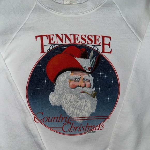 Vintage Tennessee Country Christmas White Sweatshirt - Picture 2 of 9